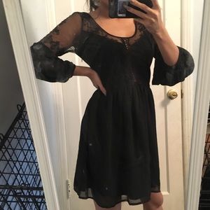 Black lace dress